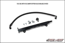 Cargar imagen en el visor de la galería, AMS Performance 08-15 Mitsubishi EVO X CNC Machined Aluminum Fuel Rail w/Pulsation Dampener - Black