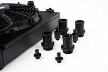 Cargar imagen en el visor de la galería, CSF Universal Half Radiator w/-16AN &amp; Slip-On Fittings/12in SPAL Fan &amp; Shroud - Black Finish