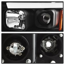 Cargar imagen en el visor de la galería, Spyder 02-05 Dodge Ram 1500 Light Bar Projector Headlights - Black (PRO-YD-DR02V2-LB-BK)