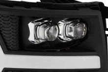 Cargar imagen en el visor de la galería, AlphaRex 07-13 Chevy 1500HD(NewBody) NOVA LED Proj Headlight Plank Sty Glos Blk w/Activ Lite/Seq Sig