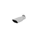 Exhaust Tip - 4.25 x 2.25 in. Oval Polished SS Fits 2.50 in. Tubing - Clamp on
