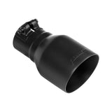 Exhaust Tip - 4.00 in. Black Ceramic Coated - Fits 2.5 in. Tubing- Clamp On