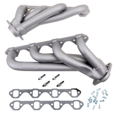 Cargar imagen en el visor de la galería, BBK 79-93 Mustang 351 Swap Shorty Unequal Length Exhaust Headers - 1-5/8 Titanium Ceramic