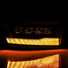 Cargar imagen en el visor de la galería, AlphaRex 06-08 Dodge Ram 1500HD NOVA LED ProjHeadlights Plank Style Blk w/Seq Signal/DRL/Amber LED
