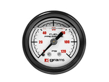 Cargar imagen en el visor de la galería, Grams Performance Universal 0-120 PSI Fuel Pressure Gauge - White Face
