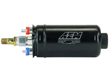 Cargar imagen en el visor de la galería, AEM 400LPH High Pressure Inline Fuel Pump - M18x1.5 Female Inlet to M12x1.5 Male Outlet