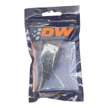 Cargar imagen en el visor de la galería, DeatschWerks 8AN Male Flare to Straight 3/8in Single Hose Barb - Anodized Matte Black