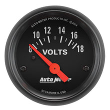 Cargar imagen en el visor de la galería, Autometer Z-Series 52mm 8-18 Volts Volmeter Gauge