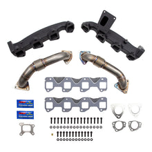 Cargar imagen en el visor de la galería, Wehrli 17-24 Chevrolet Duramax Billet Exhaust Manifold &amp; Stainless Up Pipe Kit w/ Gaskets &amp; Hardware