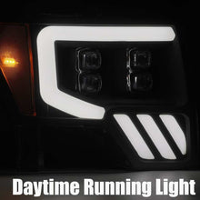 Cargar imagen en el visor de la galería, AlphaRex 09-14 Ford F-150 NOVA LED Proj Headlights Plank Style Gloss Black w/Activ Light/Seq Signal