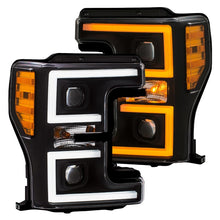Cargar imagen en el visor de la galería, ANZO LED Headlights 17-18 Ford F-250 Super Duty Plank-Style L.E.D. Headlight Black (Pair)