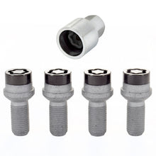 Cargar imagen en el visor de la galería, McGard Wheel Lock Bolt Set - 4pk. (Radius Seat) M14X1.5 / 17mm Hex / 27.0mm Shank Length - Black