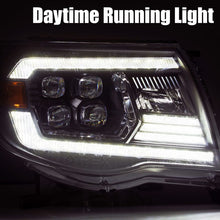Cargar imagen en el visor de la galería, AlphaRex 05-11 Toyota Tacoma NOVA LED Projector Headlights Plank Style Black w/Activation Light/DRL