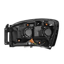 Cargar imagen en el visor de la galería, AlphaRex 06-08 Dodge Ram 1500HD NOVA LED Proj Headlights Plank Style Blk w/Seq Signal/DRL/Amber LED
