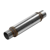 Flow FX Muffler - 3.00 In/Out - Round Body - Moderate Sound - Stainless Steel