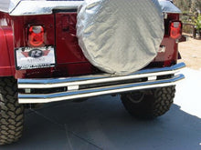 Cargar imagen en el visor de la galería, Rampage 1976-1983 Jeep CJ5 Double Tube Rear Bumper w/Hitch Receiver - Stainless