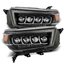 Cargar imagen en el visor de la galería, AlphaRex 10-13 Toyota 4Runner NOVA LED Projector Headlights Plank Style Black w/Seq Signal/DRL