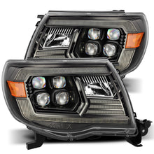 Cargar imagen en el visor de la galería, AlphaRex 05-11 Toyota Tacoma NOVA LED Projector Headlights Plank Style Black w/Activation Light/DRL