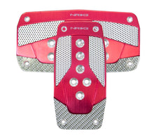 Cargar imagen en el visor de la galería, NRG Aluminum Sport Pedal A/T - Red w/Silver Carbon
