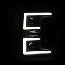 Cargar imagen en el visor de la galería, ANZO LED Headlights 17-18 Ford F-250 Super Duty Plank-Style L.E.D. Headlight Black (Pair)