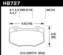 Cargar imagen en el visor de la galería, Hawk DTC-30 2015 Chevy Corvette Z06 Rear Race Brake Pads