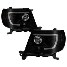 Cargar imagen en el visor de la galería, Spyder 05-11 Toyota Tacoma Ver 2 Proj Headlights - Light Bar DRL - Black Smoke PRO-YD-TT05V2-LB-BSM