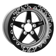 Cargar imagen en el visor de la galería, Weld S71 15x10.33 / 5x4.75 BP / 7.5in. BS Black Wheel (Medium Pad) - Black Single Beadlock MT
