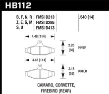 Cargar imagen en el visor de la galería, Hawk 84-96 Corvette /88.5-97 Pontiac Firebird HPS Street Rear Brake Pad
