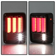 Cargar imagen en el visor de la galería, Spyder 07-16 Jeep Wrangler Version 2 Light Bar LED Tail Lights - Smoke (ALT-YD-JWA07V2-LBLED-BSM)