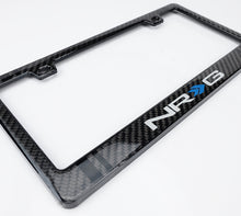 Cargar imagen en el visor de la galería, NRG Carbon License Plate Frame/ Fiber Poly Dip Finish Wet w/ NRG Logo