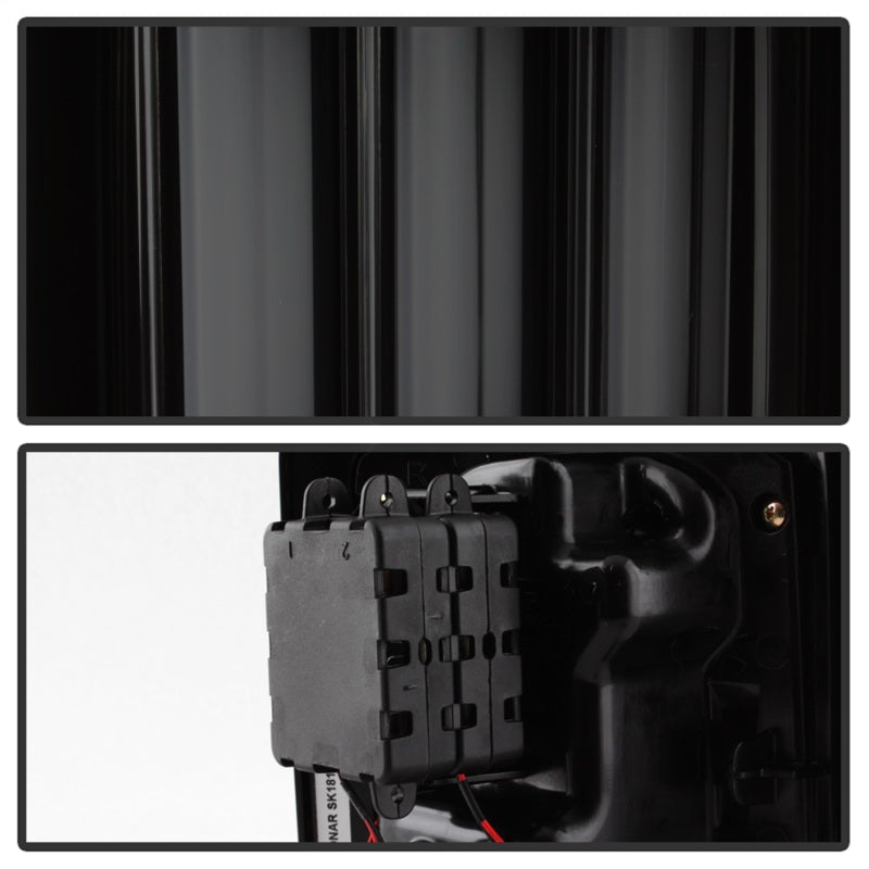 Spyder 07-16 Jeep Wrangler Version 2 Light Bar LED Tail Lights - Smoke (ALT-YD-JWA07V2-LBLED-BSM)