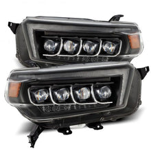 Cargar imagen en el visor de la galería, AlphaRex 10-13 Toyota 4Runner NOVA LED Projector Headlights Plank Style Black w/Seq Signal/DRL