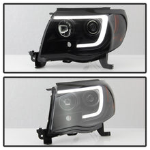 Cargar imagen en el visor de la galería, Spyder 05-11 Toyota Tacoma Ver 2 Proj Headlights - Light Bar DRL - Black Smoke PRO-YD-TT05V2-LB-BSM