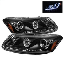 Cargar imagen en el visor de la galería, Spyder 08-12 Honda Accord No Crosstour 4Dr Proj Headlights- LED Halo DRL Blk PRO-YD-HA08-4D-HL-BK