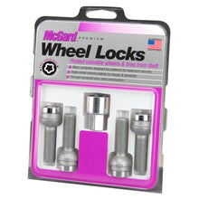 Cargar imagen en el visor de la galería, McGard Wheel Lock Bolt Set - 4pk. (Radius Seat) M14X1.5 / 17mm Hex / 27.0mm Shank Length - Chrome