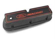 Cargar imagen en el visor de la galería, Ford Racing Logo Die-Cast Black Valve Covers