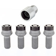 Cargar imagen en el visor de la galería, McGard Wheel Lock Bolt Set - 4pk. (Radius Seat) M14X1.5 / 17mm Hex / 27.0mm Shank Length - Black