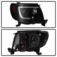 Cargar imagen en el visor de la galería, Spyder 05-11 Toyota Tacoma Ver 2 Proj Headlights - Light Bar DRL - Black Smoke PRO-YD-TT05V2-LB-BSM