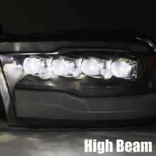 Cargar imagen en el visor de la galería, AlphaRex 09-18 Dodge Ram 1500HD NOVA LED Projector Headlights Plank Style Design Alpha Black w/DRL