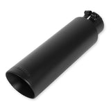 Exhaust Tip - 3.5 in. Black Angle Cut Fits 2.5 in. Tubing- Clamp On