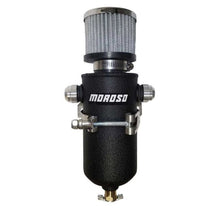 Cargar imagen en el visor de la galería, Moroso 10AN Male Fittings Catch Can Breather Tank - Black Powder Coat