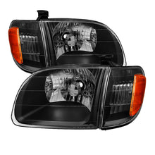 Cargar imagen en el visor de la galería, xTune Toyota Tundra Regular/Access Cab 00-04 OEM Style Headlights &amp; Corner Lights HD-JH-TTUN00-AM-BK