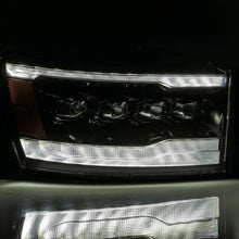 Cargar imagen en el visor de la galería, AlphaRex 06-08 Ram 1500HD NOVA LED Proj Headlights Plank Style Alpha Blk w/Seq Signal/DRL/Amber LED