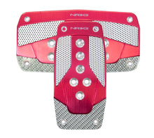 Cargar imagen en el visor de la galería, NRG Aluminum Sport Pedal A/T - Red w/Silver Carbon